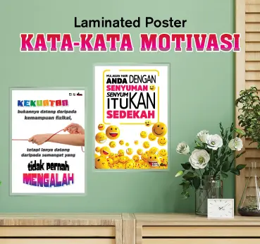 [Poster Berlamina Saiz A4] Kata-kata Motivasi Positif Mutiara Hikmah Hiasan Dinding Rumah Sekolah Kelas Guru Murid Bahasa Melayu Poster Dinding Hadiah Cenderamata