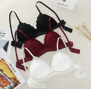 Bra BH Wanita bralette sexy bra renda bra fashion Tanpa Kawat Motif Bunga Premium B16