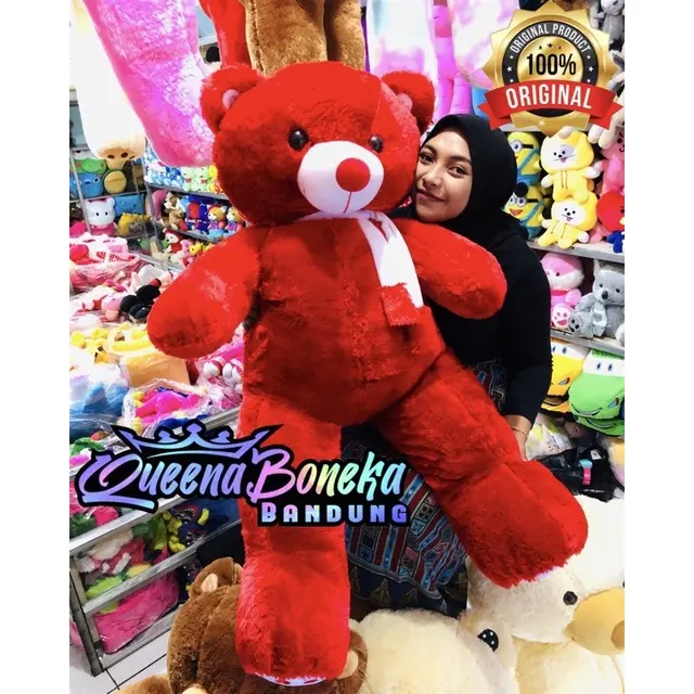 boneka Teddy bear beruang syal telapak super super jumbo UK 1.5meter 3