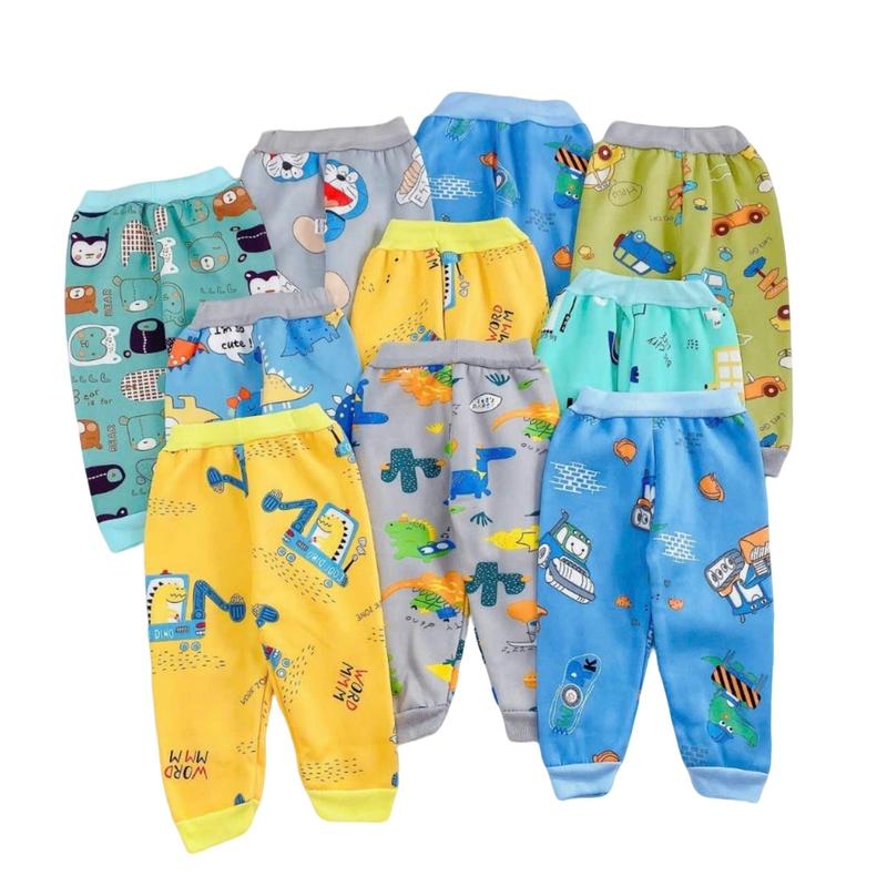Combo 10 Quần Dài Chục Nỉ Bông Giữ Nhiệt Cho Bé Trai Và Bé Gái Mùa Thu Đông Size Từ 4kg đến 12kg Cotton