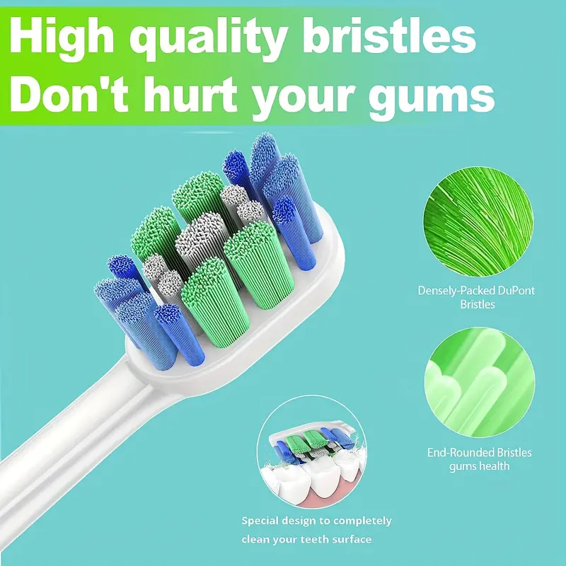 Đầu Bàn Chải Đánh Răng, Tương Thích Với Philips, Đầu Bàn Chải Thay Thế, Vỏ Bảo Vệ, Lông Bàn Chải Mềm, Đầu Thay Thế Bàn Chải Đánh Răng Điện, Để Bảo Vệ Sức Khỏe Răng Miệng 7