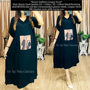 Daster Emblem Lengan Serut