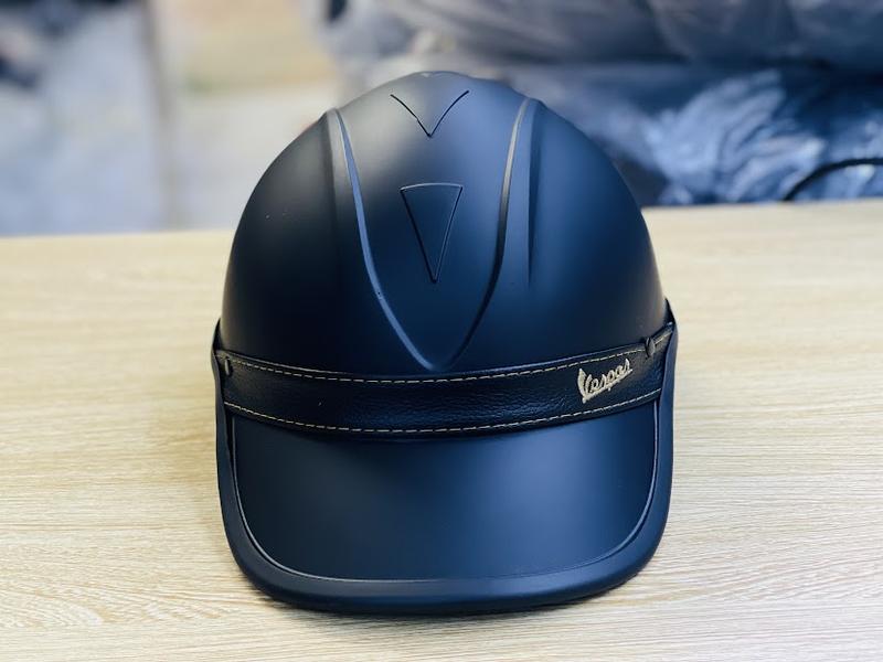 mũ bảo hiểm trời trang lưỡi trai viền da vespa loại 1 dầy dặn chuẩn trí liễu SIZE VÒNG ĐẦU 53CM>57CM