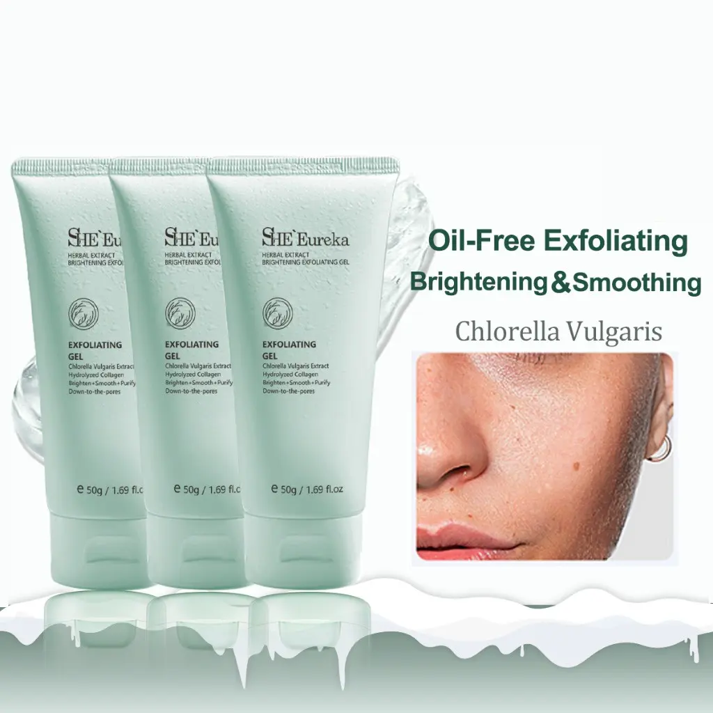 3PCS SHE Eureka Mild Herbal Extract Exfoliating Gel All skin types,sensitive skin &Suitable for the whole body Skincare Daily