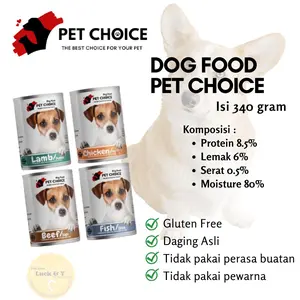 Dog Food Kaleng Pet Choice (isi 340 gram)