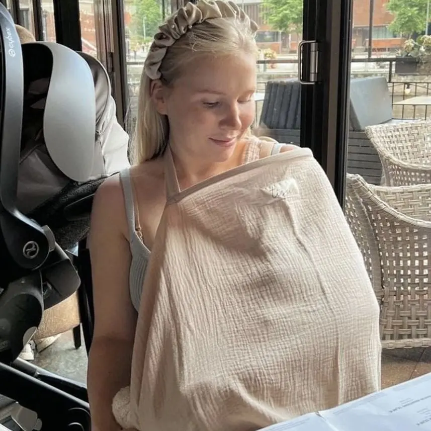 INS Double Layer Pure Cotton Baby Cover Blanket Breastfeed Outwear Towel Anti-Exposure Sunshade Cloth Nursing Clothing Shawl Breastfeeding Overclothes nursing  cover
