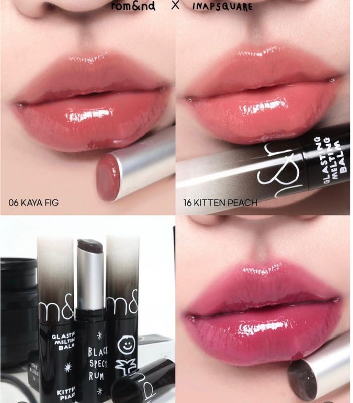 (ĐỦ MÀU) Son môi [ROMAND x INAPSQUARE BLACK] ROMAND Glasting Melting Balm, son dưỡng Hàn Quốc