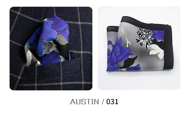 Product Introduction of Men 100% Silk Pocket Square Print Real Satin Small Square Scarf Gentleman Business Suit Shirt Chest Scarf Handkerchief 30*30 Cm 29