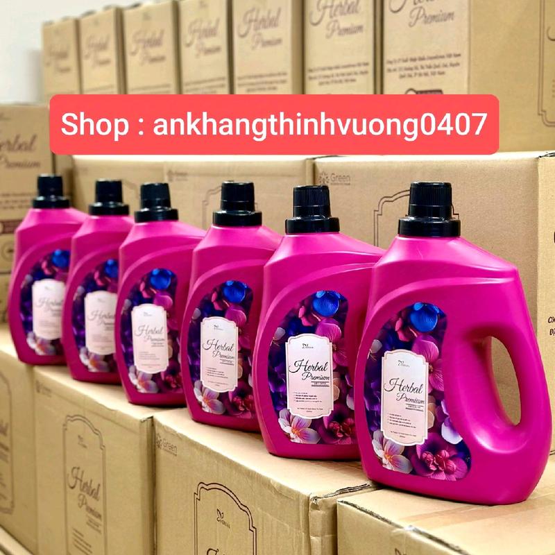 1 can 3 lít nước giặt hương nước hoa pháp HERBAL PREMIUM lưu hương thơm lâu trên quần áo