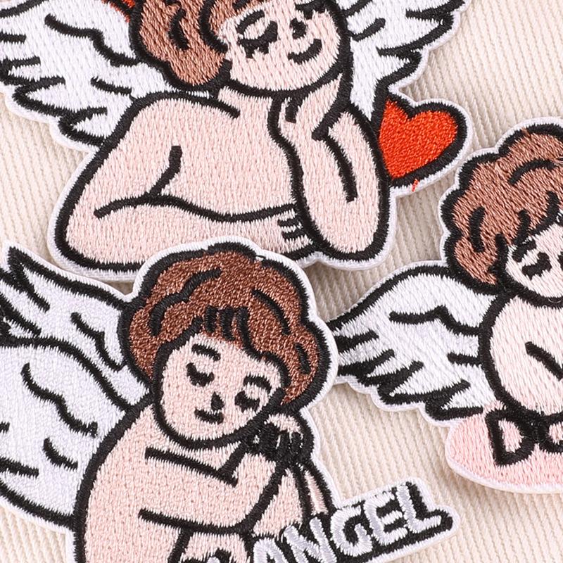 Original Embroidery Stickers Computer Emboridery Label Angel Cloth Label DIY Patch Clothing Accessories Patch DIY Iron on Patches for Clothing Thermoadhesive Patches Sticker 2