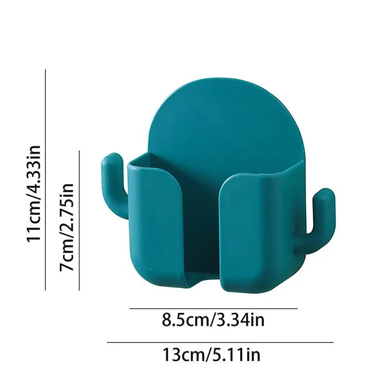 Giá Đỡ Điện Thoại Treo Tường Có Móc, Giá Sắp Xếp Điều Khiển Từ Xa, Giá Đỡ Sạc Điện Thoại Di Động W0T4 8