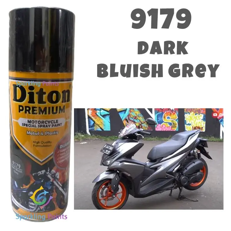 Pilox Diton Premium Dark Bluish Grey Y 9179 Y9179 400ml Abu-abu Metallic Cat Abu Metalik Pylox Pilok 9179* 0