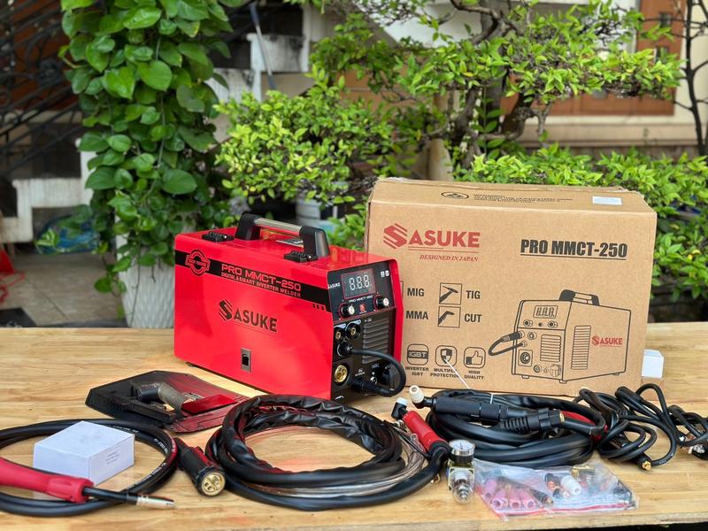 Máy hàn 5 chức năng SASUKE - KENMAX PRO MMCT 250 ( Hàn MIG, Hàn tig, Cut plasma, Hàn que ) dành cho thợ