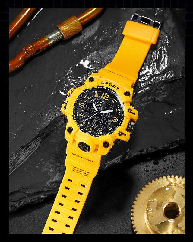 Product Introduction of MSTIANQ Men's Youth Original ElectronicWatch High School Student Trend Hand Clock SportsWaterproof Luminous Red Digital Wristwat 18
