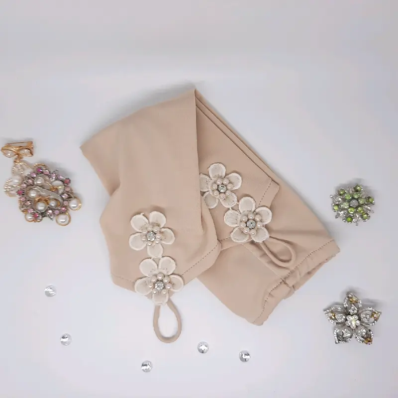 Handsock Tiara Premium Luxury Manset Sarung Tangan Muslimah Kekinian 8