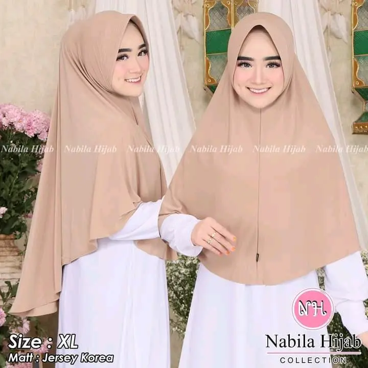 KERUDUNG BERGO LANGSUNG NABILA COLLECTION (XL) Jilbab Instan 0
