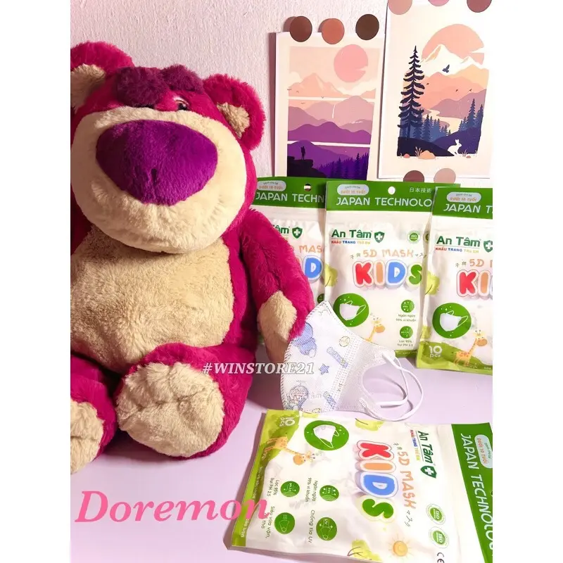 ￼<5D KID An Tâm > Thùng 100 Khẩu Trang Trẻ Em 5D 3 Lớp Kháng Khuẩn cho trẻ từ 2-8 tuổi 6