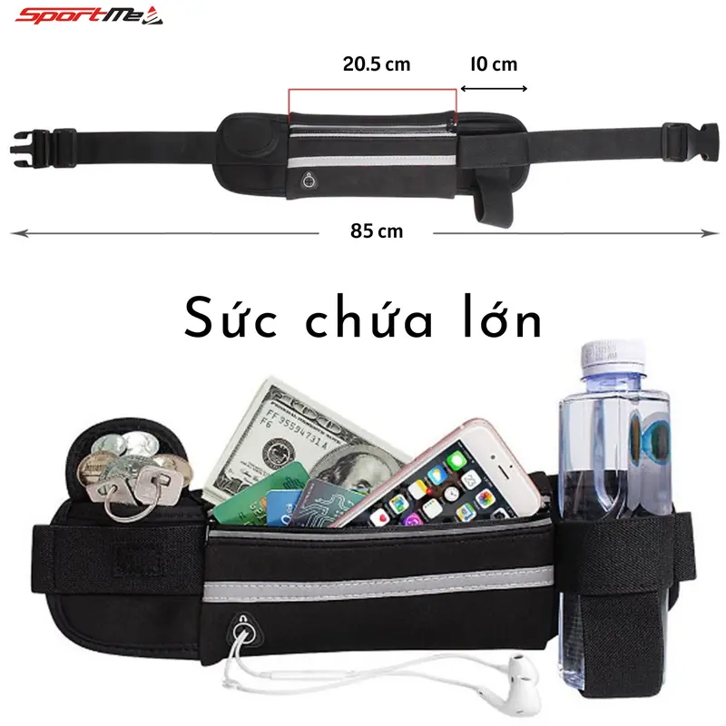 Túi đeo hông chạy bộ tiện dụng - Túi đeo hông thể thao du lịch thời trang 7