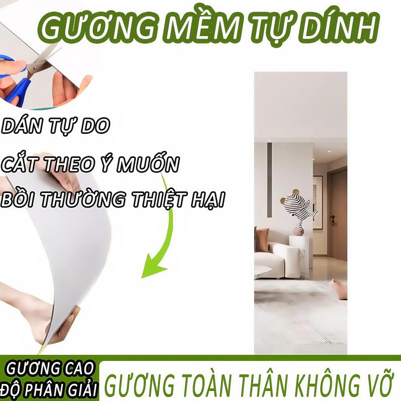 Gương chống vỡ toàn thân treo tường 120cm / 30cm / 20cmsquare, nhãn dán gương acrylic tủ quần áo toàn thân mirro 1