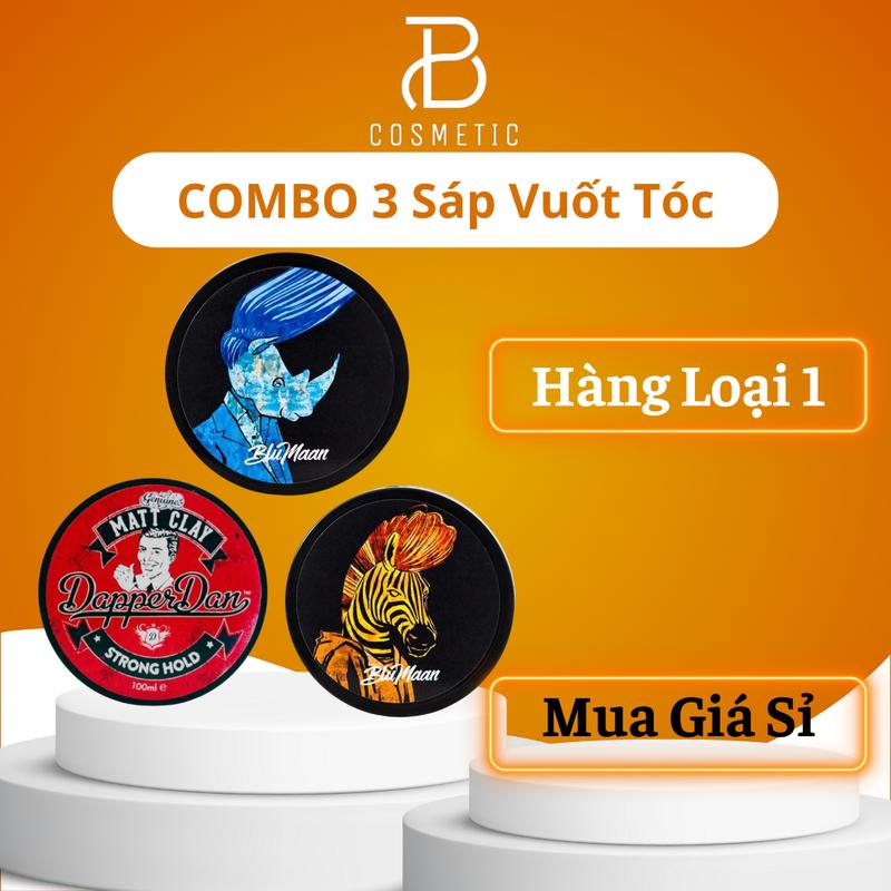 Combo Sáp vuốt tóc giá sỉ định hình tạo kiểu nam nữ sapvuottoc giữ nếp bồng đẹp tuỳ chọn
