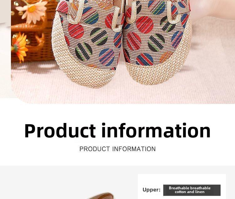 Product Introduction of New Breathable Cloth Shoes Beanie Soft Bottom Non-Slip Pedal Lazy Casual Pumps Shallow Mouth Footwear Girl 5
