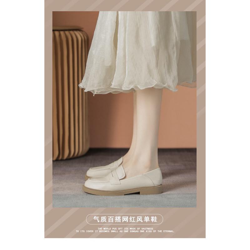 Product Introduction of 3221 Giày Moca Loafer Nữ Giày Màu Kem Đen Có Sẵn Fullbox QCCC 18