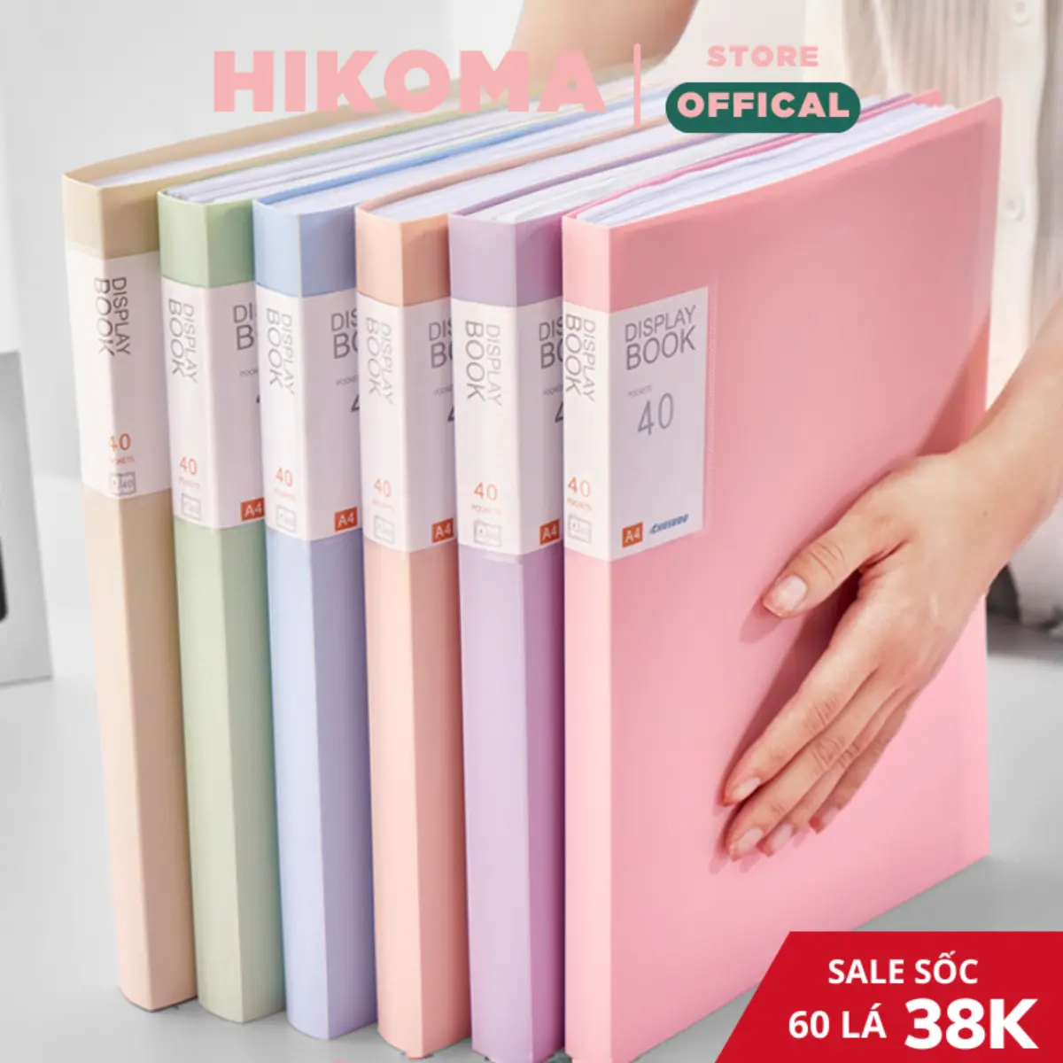 File lá đựng tài liệu a4 Hikoma nhiều ngăn 30 lá 60 lá kẹp tài liệu văn phòng cao cấp