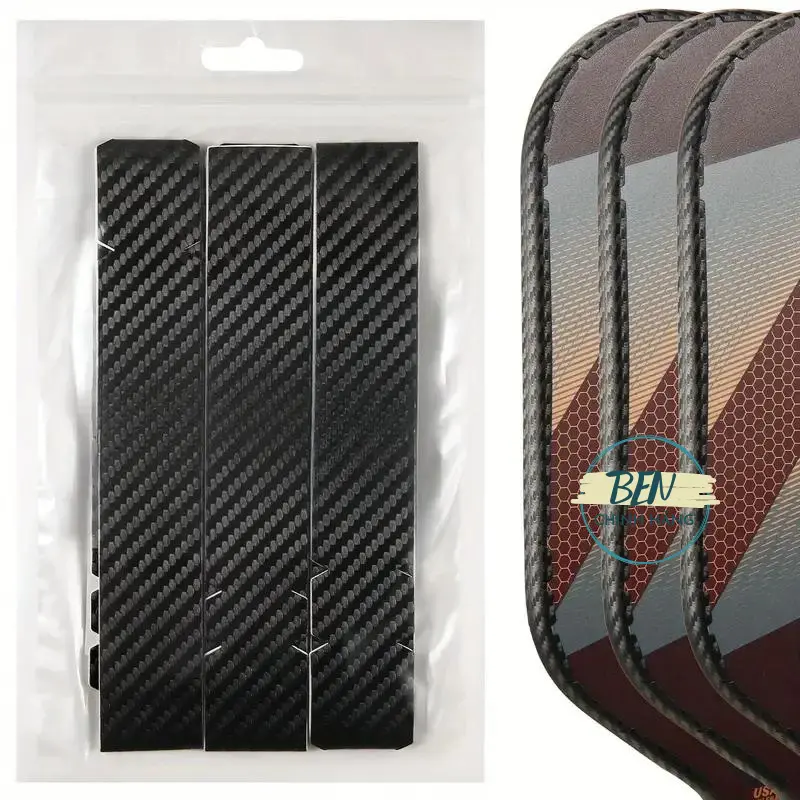 Ben Pickleball Dán viền vợt Pickleball sợi 3k bảo vệ cạnh vợt Dán bảo vệ cạnh vợt mọi chiều dày vợt