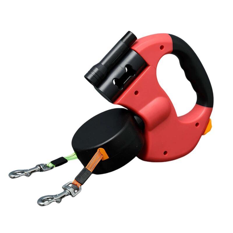 Product Introduction of Small Dog Dual Retractable Heads And LED With Led Pet Leash Lights Leads EASY 17