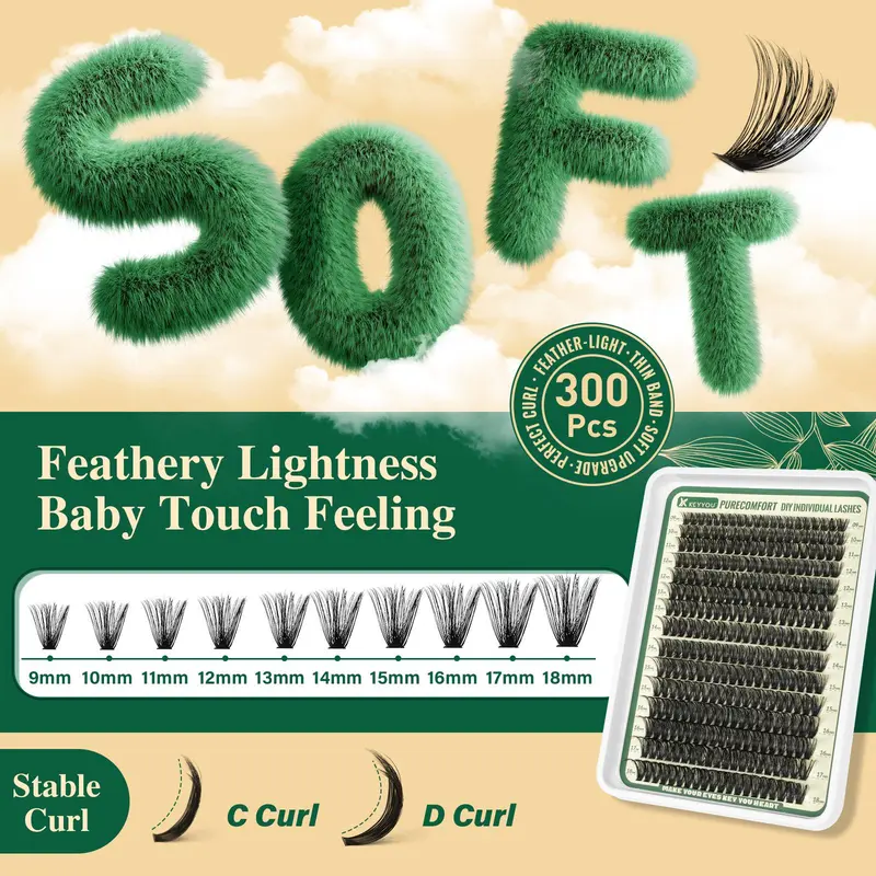 Blended Personal Makeup False Eyelashes, Fluffy Curly Thick False Eyelashes, Lightweight Makeup Eyelash Enhancement Set, Makeup Gifts, Eyelash Strips False Eyelashes, Eyelash Clusters, Fall Gifts 3