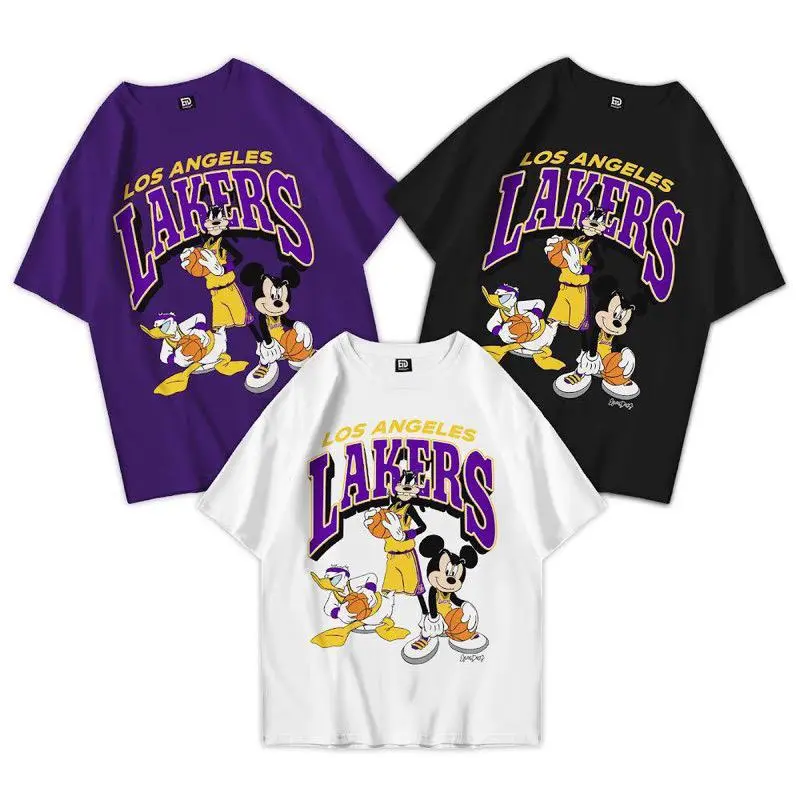 kaos oversize lakerss lengan pendek/kaos disto/unisex