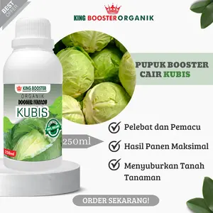 Pupuk Booster Kubis Cair 250ml, Khusus Kubis Pelebat Organik Tumbuh Cepat Besar Bunga Tanaman