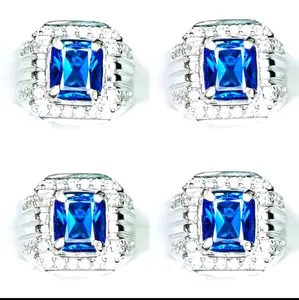 Cincin Batu Permata Blue Sapphire Ceylon Srilanka Cutting Hot Luster