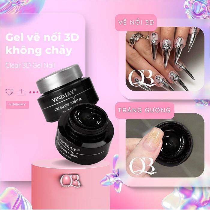 ￼Gel thủy tinh Vinimay hũ 5g, gel vẽ nổi chà tráng gương gel định hình