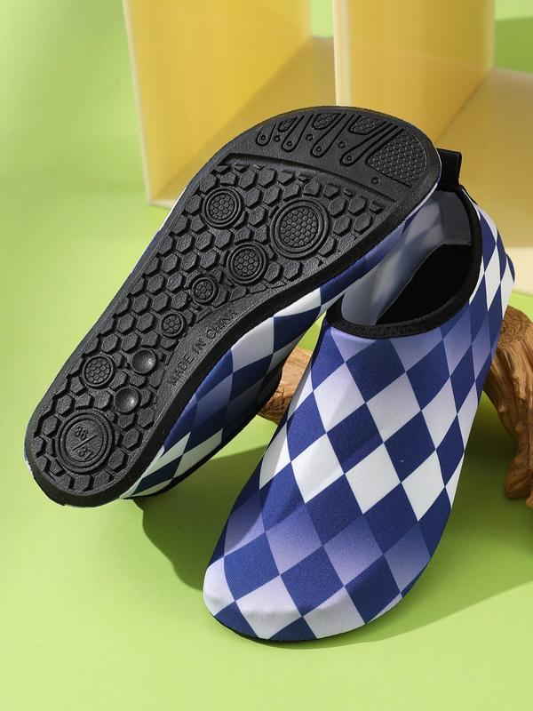 Men's Letter/Striped/Geometric Pattern Slip on Beach Shoes, Non-slip Breathable Comfortable Sports Shoes, 2024 Summer Water Shoes Aqua Shoes, 2024 Summer Water Shoes Aqua Shoes, Beach Shoes for Men 8