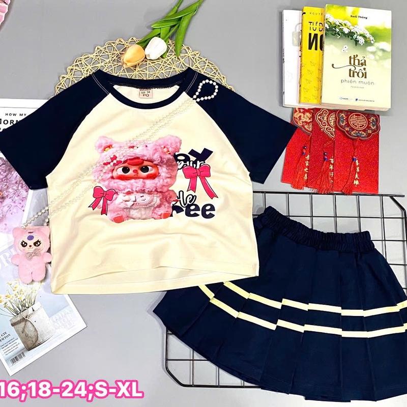 Bộ quần áo chân váy cho bé gái 8-18kg - Sandal, thiết kế chân váy, chất liệu tốt, nhiều màu sắc và kiểu dáng - Quai Hậu 6