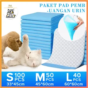100/50/40 PCS Alas Pipis Kucing Anjing, Penyerap Cairan Anti Bocor untuk Kandang & Toilet lavender clumping