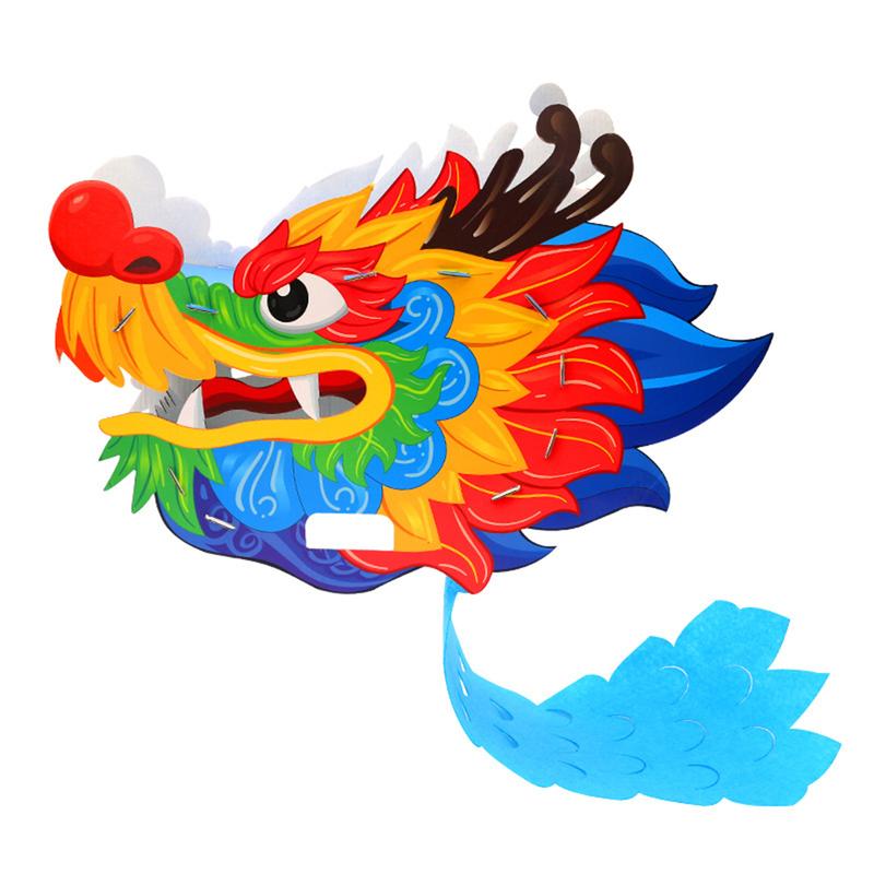 Bộ Vật Liệu Đầu Rồng, Làm Bằng Tay, Giấy Thủ Công, Thích Hợp Cho Năm Nhâm Dần 2024, Đồ Chơi Múa Rồng Lễ Hội Mùa Xuân, Đồ Thủ Công Tự Làm Cho Trẻ Em 4