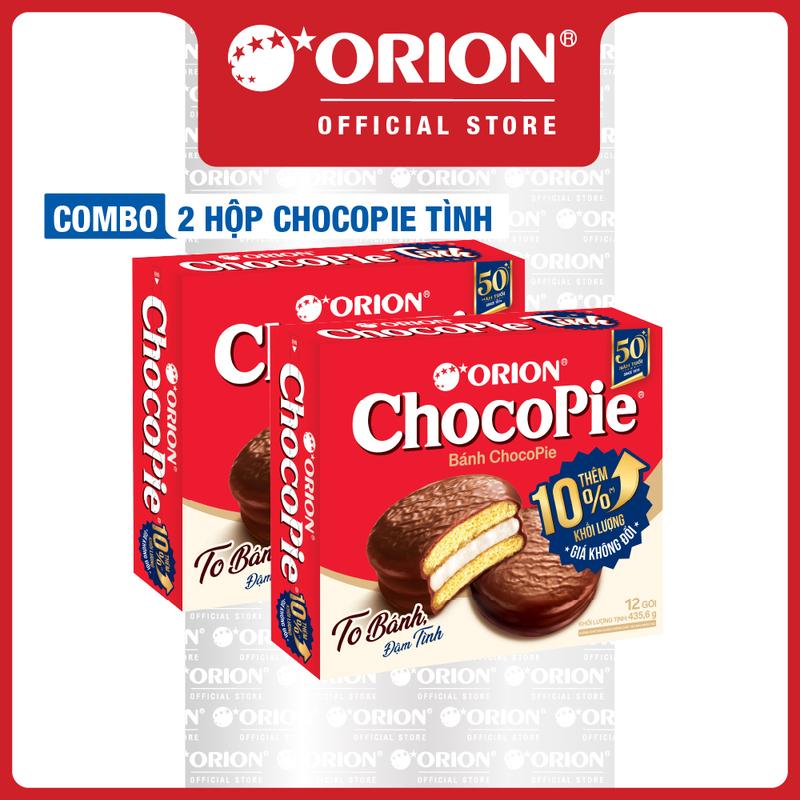Combo 2 Hộp 12 Gói Bánh ChocoPie Tình Vị Truyền thống 435,6g Hộp