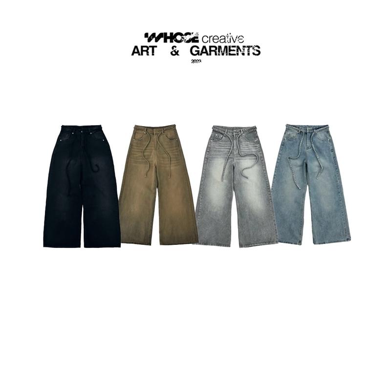 ĐƠN 400 KÈM DÂY ĐEO THẺ ALL JEANS LOOSE PLEAT - Quần jeans ống rộng Whose tổng hợp