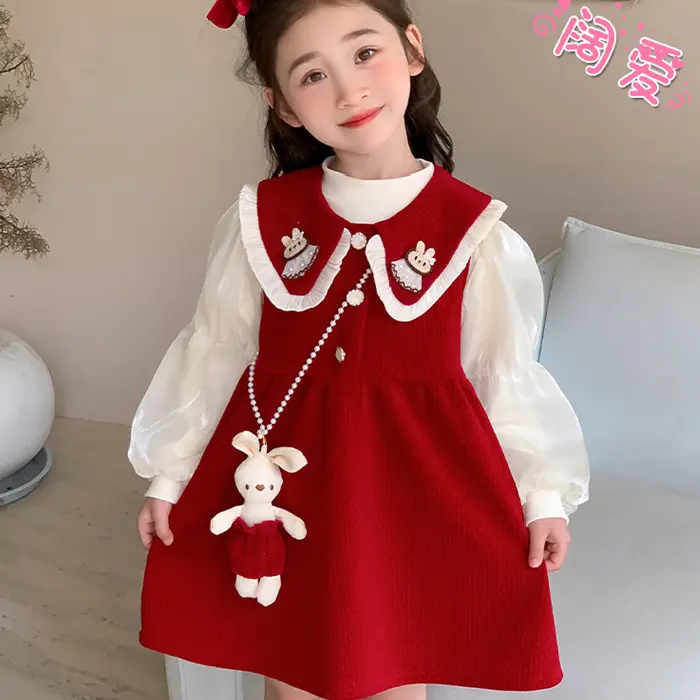 Bộ váy Giáng sinh cho bé gái, thích hợp cho mùa thu và mùa đông