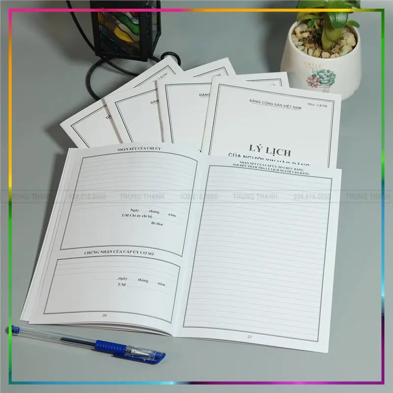 (DD-study)  LÝ LỊCH CỦA NGƯỜI XIN VÀO ĐẢNG mẫu 02-KNĐ ( Loại 28 trang, 32 trang và 40 trang ) - CHUẨN MẪU 6
