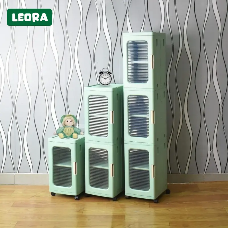 LEORA Lemari Lipat 1 SUSUN LEORA Lemari Pakaian Plastik Lemari Portable Lemari Plastik Susun Rak Sepatu Lemari Toilet Lemari Dapur Lemari Sudut 5