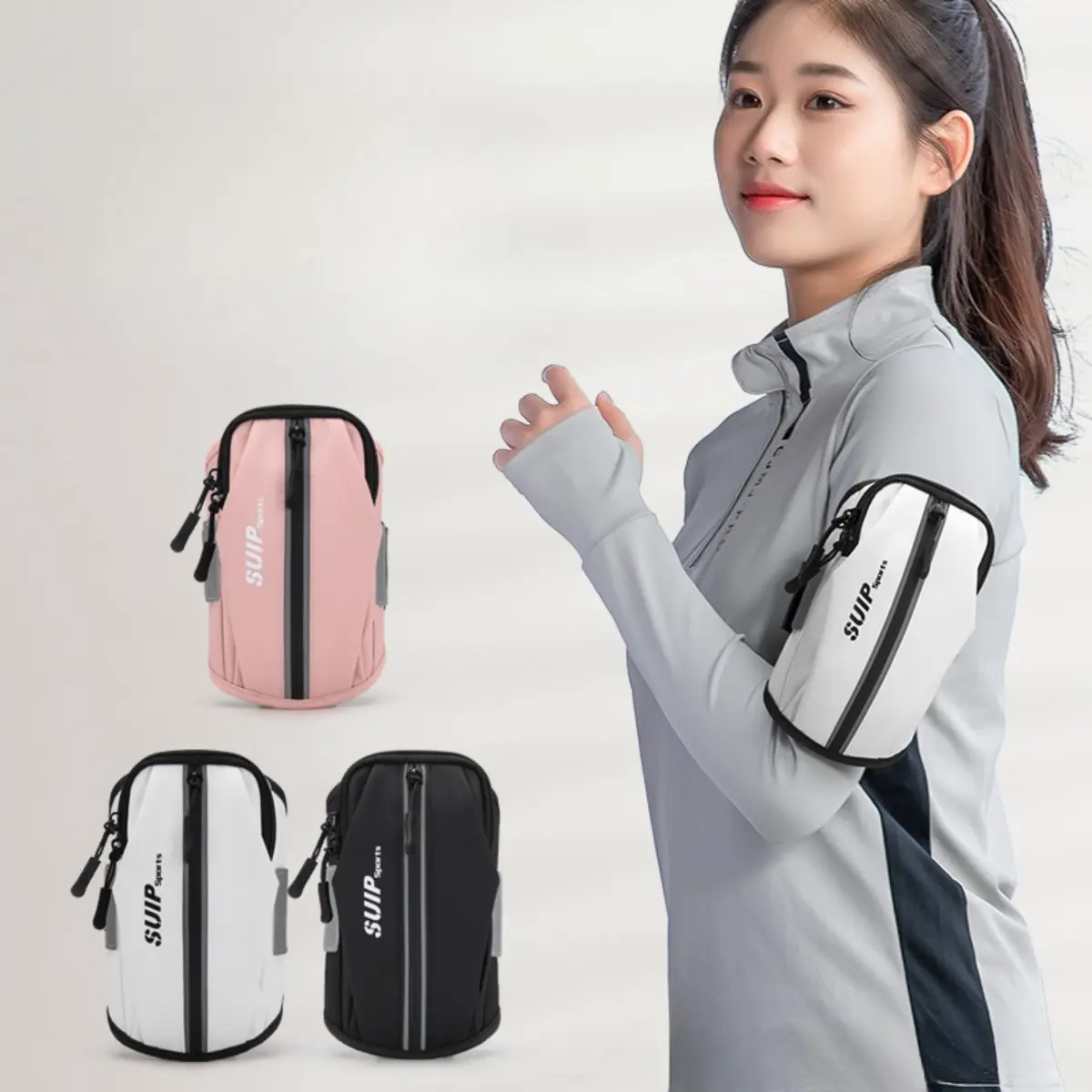Túi Đeo Cánh Tay Đựng Điện Thoại Di Động Chạy Bộ Thể Thao, Túi Đeo Cổ Tay Thể Dục Nữ, Dây Đeo Cánh Tay Thoáng Khí, Đạp Xe Ngoài Trời, Bọc Cánh Tay Nam, Điện Thoại Di Động Bag Túi Thể Thao Sport