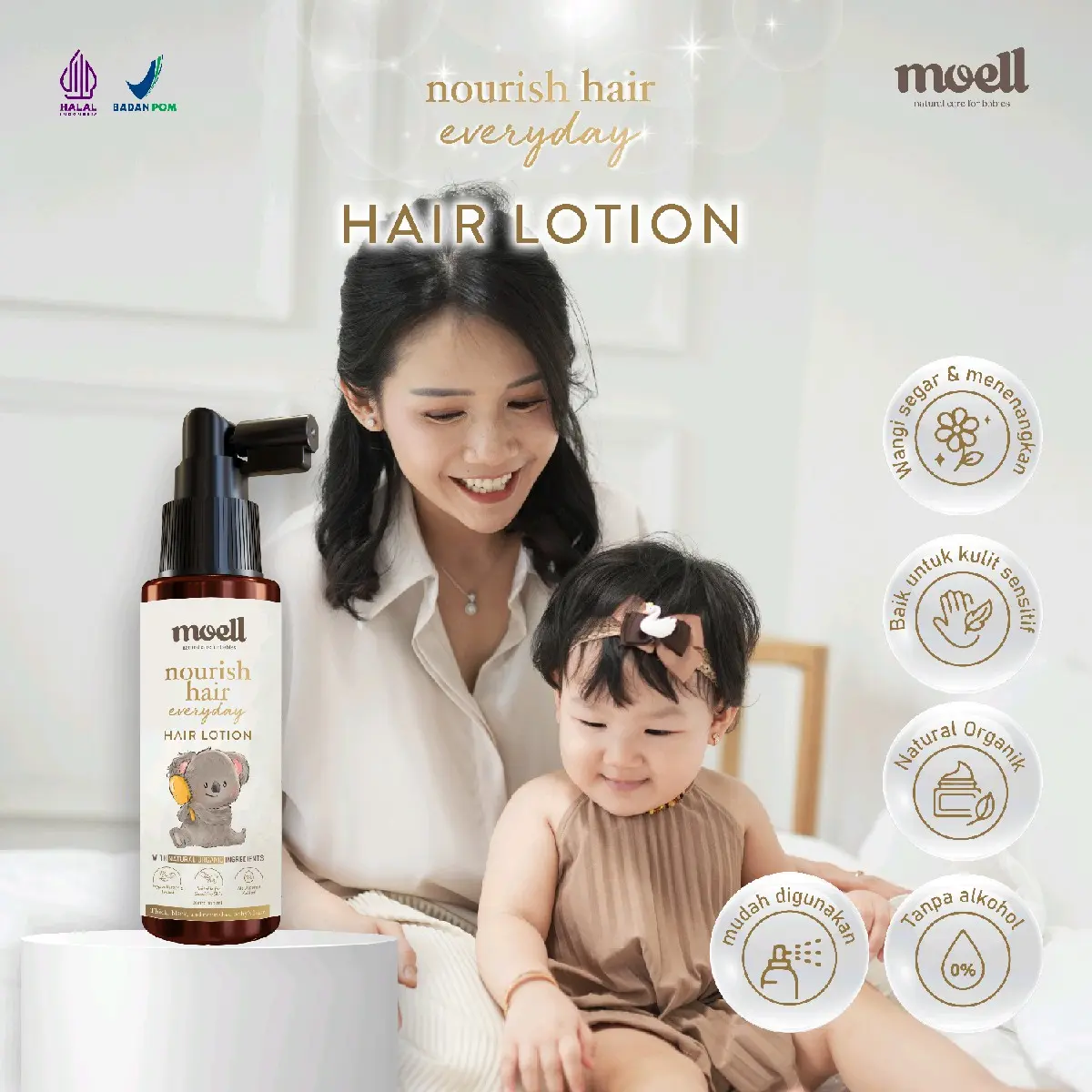 Moell Nourish Hair Lotion Bayi 100ml
