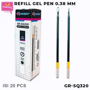 Isi Ulang Tinta Refill / Gel pen Refill hitam Squeezy 0.38 mm Isi 20 pcs