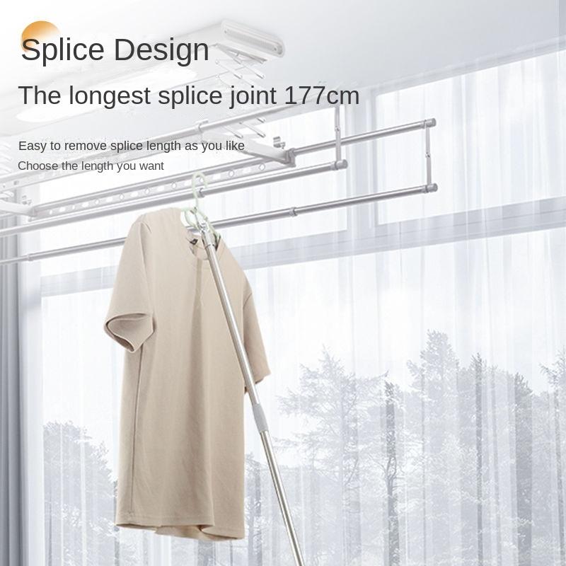 Scalable stainless steel clothesline pole, household fork pole, balcony ...