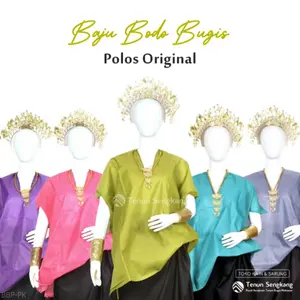 Baju Bodo Adat Bugis Makassar Dewasa Polos Original Tokko Asli Lengan Pendek - Tenun Sengkang BBP-PK (Harga per Pcs)