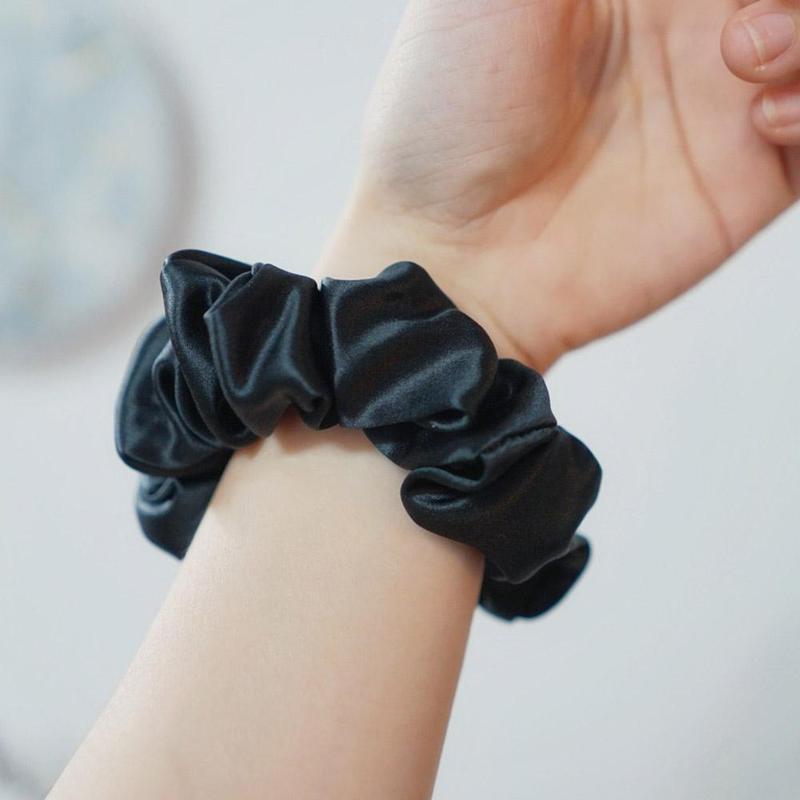 Product Introduction of Lotus Root Pink Dingbu Large Intestine Ring Hair Ring Color Solid Headwear Cloth Set Headstring O0J2 32