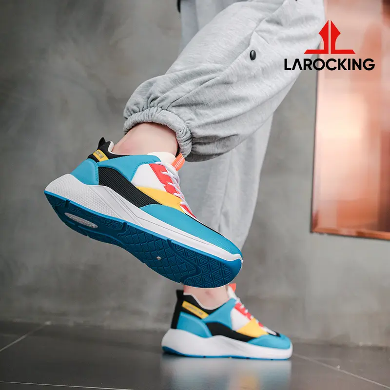 Larocking - Zavyr Biru Kuning | Sepatu Sneakers Running Gym Shoes Abu Outdoor 5